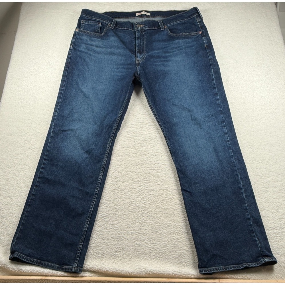 Levi's Signature Relaxed Fit‎ Jeans Mens 42x30 Blue Denim Cotton Stretch Casual